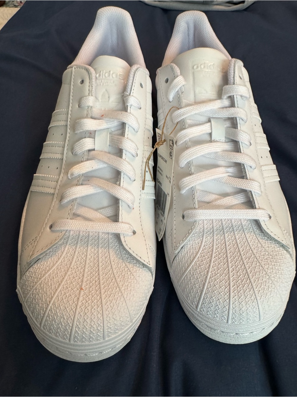 adidas White Classic Superstar Low-Top Sneakers, Size 12 US - Picture 8 of 14